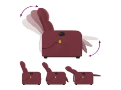 Poltrona| Poltrona elevatória de massagens elétrica tecido tinto SHL734471 Vermelho