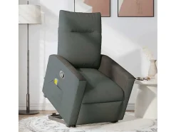 Poltrona| Poltrona elevatória de massagens tecido cinzento-escuro SHL107547 Cinza antracite