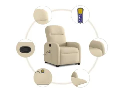 Poltrona* Poltrona elevatória de massagens tecido cor SHL685409 Creme
