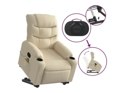 Poltrona| Poltrona elevatória de massagens tecido cor SHL413452 Creme