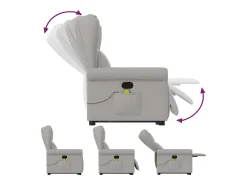 Poltrona* Poltrona elevatória de massagens tecido -nublado SHL526595 Cinzento