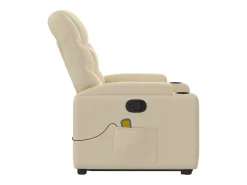 Poltrona elevatória de massagens tecido cor SHL157823 Creme