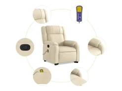 Poltrona| Poltrona elevatória de massagens tecido cor SHL190019 Creme