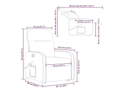 Poltrona|vidaxl Poltrona elevatória de massagens tecido -nublado Cinzento