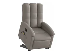 Poltrona elevatória de massagens tecido cinzento-acastanhado SHL816211^ Poltrona