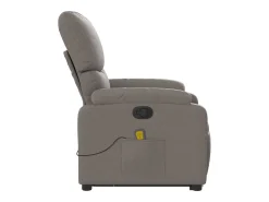 Poltrona elevatória de massagens tecido cinzento-acastanhado SHL111412^ Poltrona