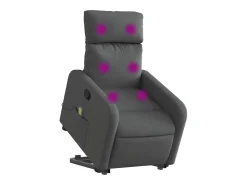 Poltrona| Poltrona elevatória de massagens tecido cinzento-escuro SHL412591 Cinza antracite