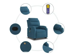 Poltrona* Poltrona elevatória de massagens veludo SHL131556 Azul
