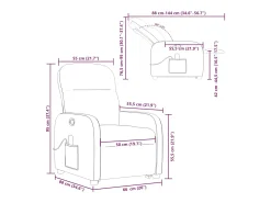 Poltrona*vidaxl Poltrona elevatória de massagens tecido -escuro Cinzento