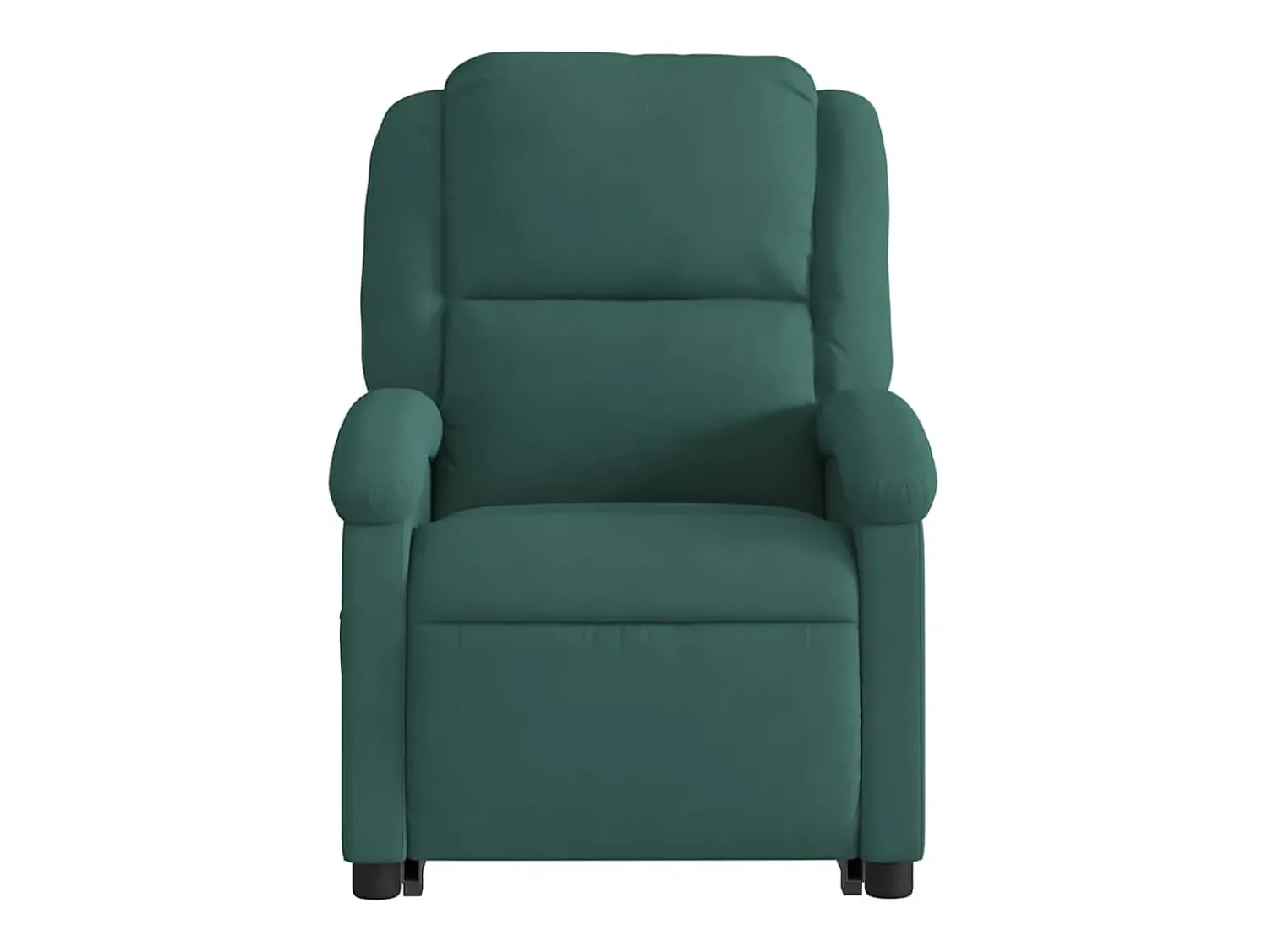 New Poltrona elevatória de massagens veludo verde-escuro SHL74202 Verde pinho