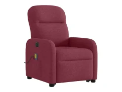 Poltrona*vidaxl Poltrona elevatória de massagens elétrica tecido tinto Vermelho