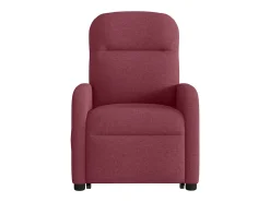 Poltrona*vidaxl Poltrona elevatória de massagens elétrica tecido tinto Vermelho
