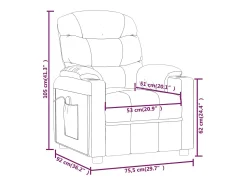 vidaxl Poltrona elevatória de massagens elétrica tecido^ Poltrona