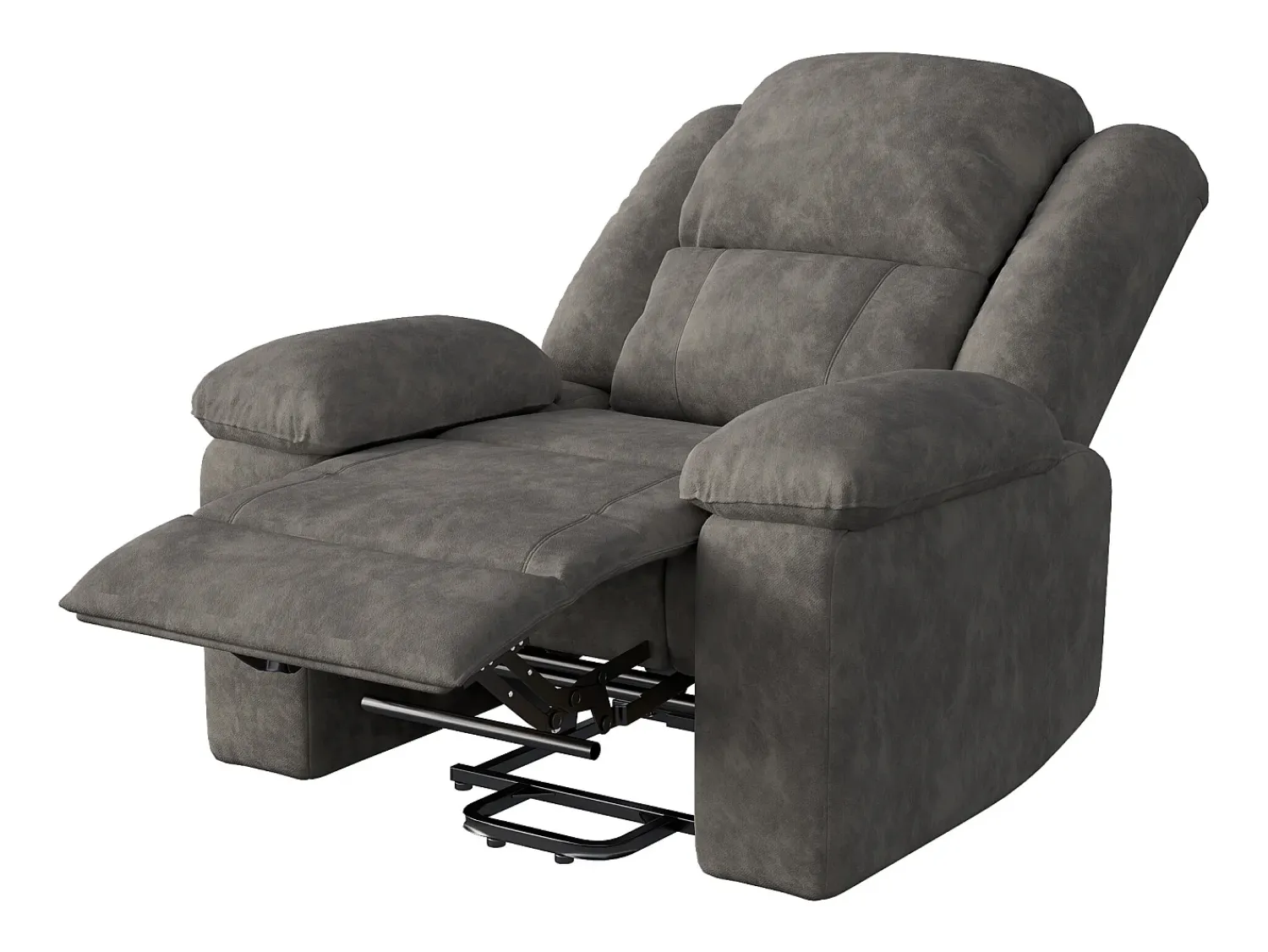 Poltrona elétrica de luxo para relaxamento e massagem, cinza^ Poltrona