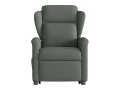 Poltrona*vidaxl Poltrona elétrica elevatória massagens tecido -escuro Cinzento