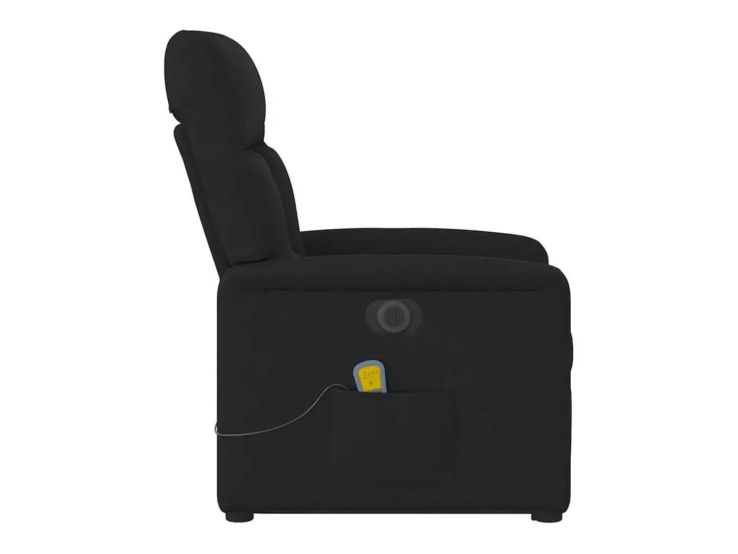 New Poltrona elétrica elevatória massagens tecido SHL9081 Preto