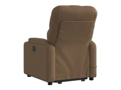 vidaxl Poltrona elétrica elevatória massagens tecido^ Poltrona