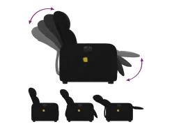 Poltrona* Poltrona elétrica elevatória massagens tecido SHL878293 Preto