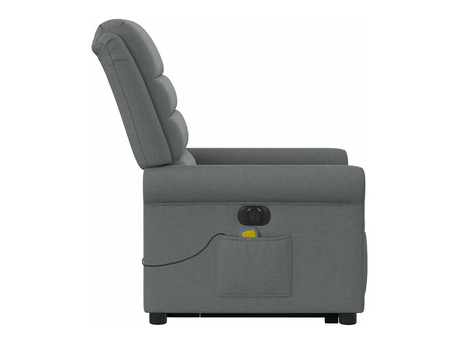 Poltrona elétrica elevatória massagens tecido cinzento-escuro SHL550231^ Poltrona