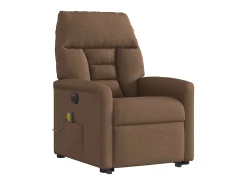 Poltrona| Poltrona elétrica elevatória massagens tecido SHL859588 Castanho