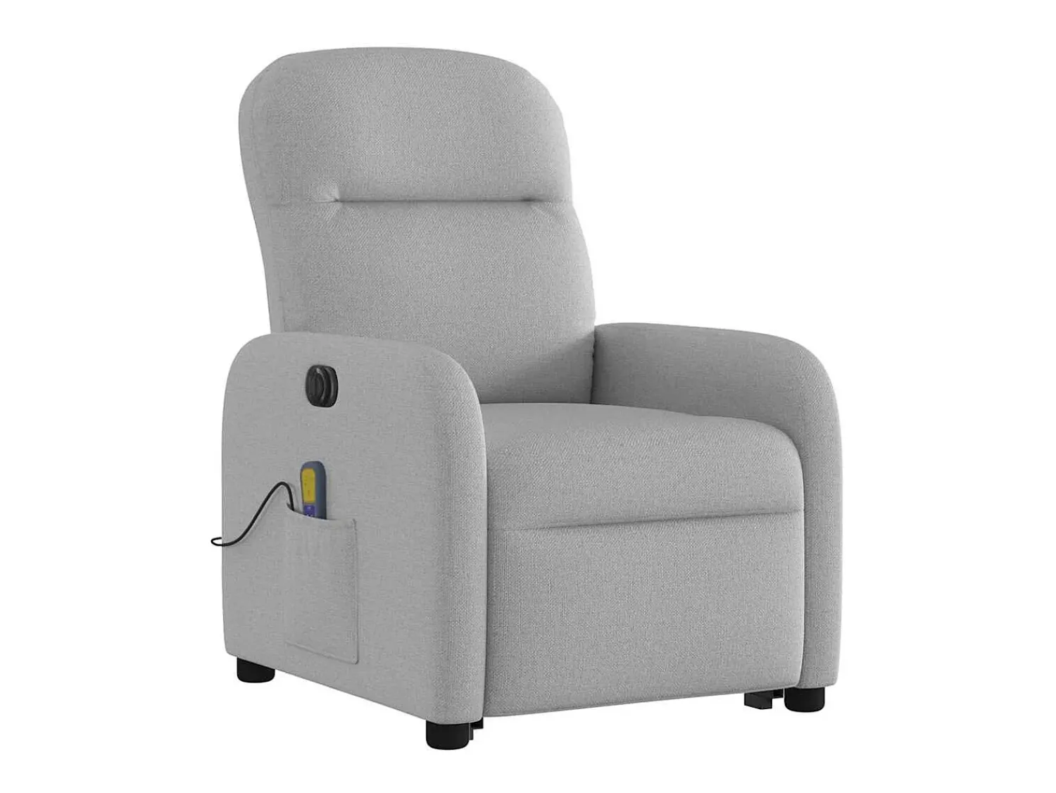 Poltrona*vidaxl Poltrona elétrica elevatória massagens tecido -nublado Cinzento
