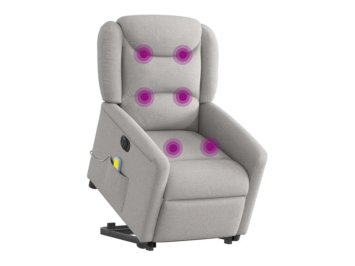 Poltrona| Poltrona elétrica elevatória massagens tecido -nublado SHL485720 Cinzento