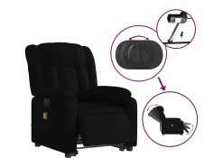 Poltrona* Poltrona elétrica elevatória massagens tecido SHL597244 Preto