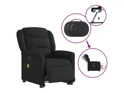 Poltrona* Poltrona elétrica elevatória massagens tecido SHL126310 Preto
