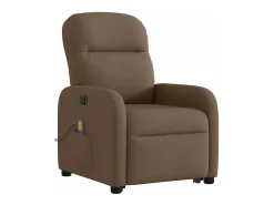Clearance Poltrona elétrica elevatória massagens tecido SHL404677 Castanho