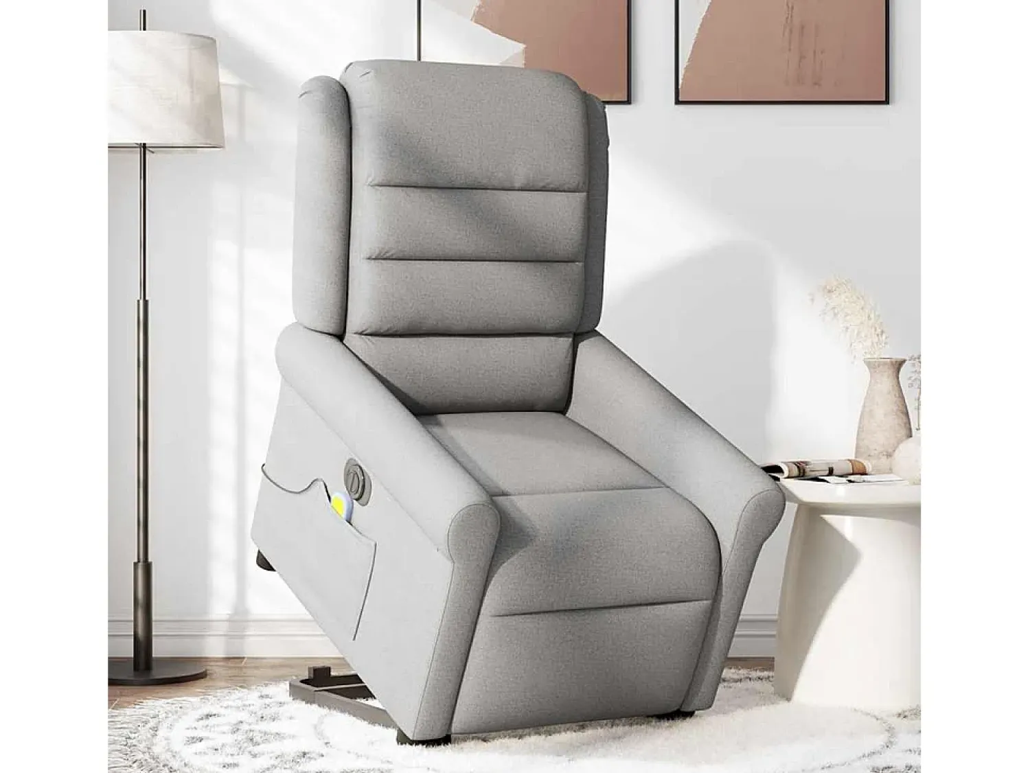 Poltrona* Poltrona elétrica elevatória massagens tecido -nublado SHL149058 Cinzento