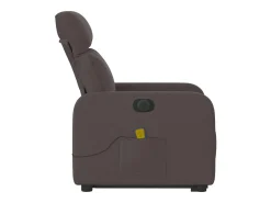 Discount Poltrona elétrica elevatória massagens tecido -escuro SHL443046 Castanho
