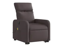 Discount Poltrona elétrica elevatória massagens tecido -escuro SHL443046 Castanho