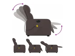 Poltrona* Poltrona elétrica elevatória massagens tecido -escuro SHL775646 Castanho