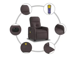 Poltrona* Poltrona elétrica elevatória massagens tecido -escuro SHL775646 Castanho