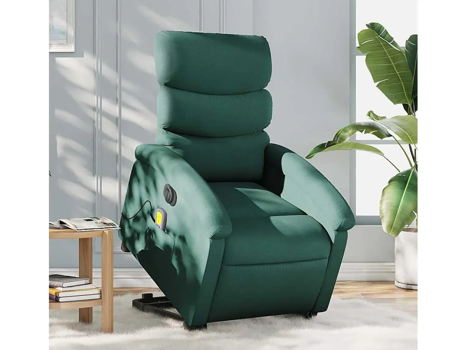 Poltrona* Poltrona elétrica elevatória massagens tecido verde-escuro SHL686473 Verde pinho