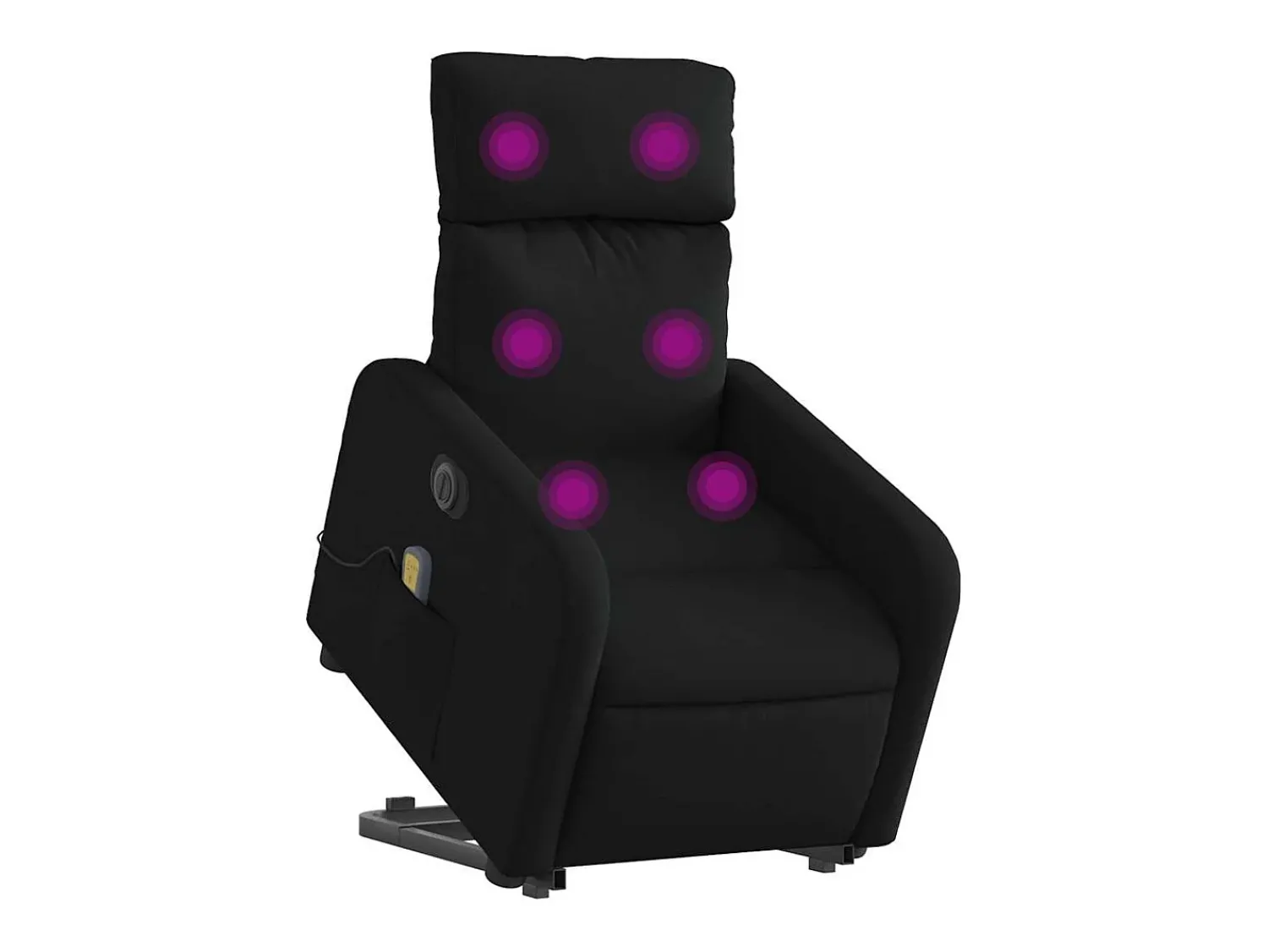 Outlet Poltrona elétrica elevatória massagens tecido SHL865083 Preto