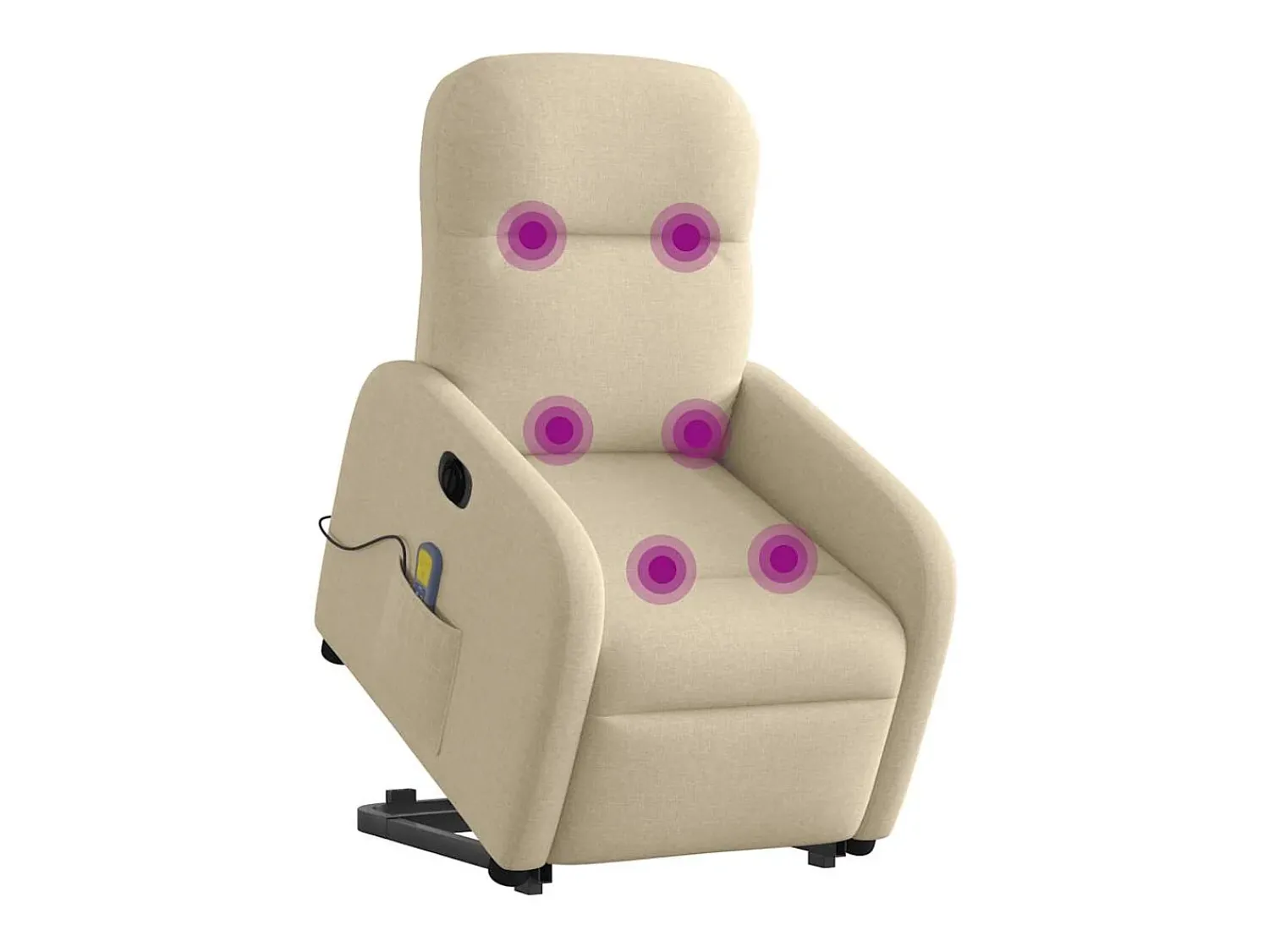Poltrona* Poltrona elétrica elevatória massagens tecido SHL275498 Creme