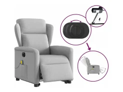 Poltrona* Poltrona elétrica elevatória massagens tecido -nublado SHL344271 Cinzento
