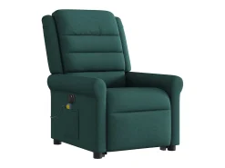 Hot Poltrona elétrica elevatória massagens tecido verde-escuro SHL944228 Verde pinho
