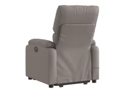 Online Poltrona elétrica elevatória massagens tecido cinza-acastanhado SHL694904 Taupe