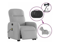 Poltrona* Poltrona elétrica elevatória massagens tecido -nublado SHL313524 Cinzento