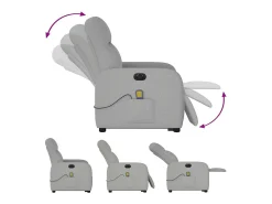 Poltrona* Poltrona elétrica elevatória massagens tecido -nublado SHL313524 Cinzento