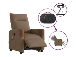 Poltrona elétrica elevatória massagens tecido SHL554524^ Poltrona