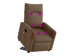 Poltrona elétrica elevatória massagens tecido SHL554524^ Poltrona