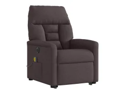 Discount Poltrona elétrica elevatória massagens tecido -escuro SHL104071 Castanho