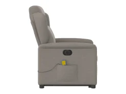 Poltrona* Poltrona elétrica elevatória massagens tecido cinza-acastanhado SHL113899 Taupe