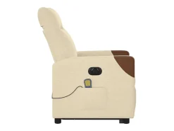 Poltrona* Poltrona elétrica elevatória massagens tecido SHL157180 Creme