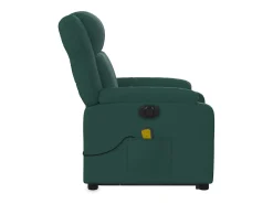 Poltrona elétrica elevatória massagens tecido verde-escuro SHL399391^ Poltrona