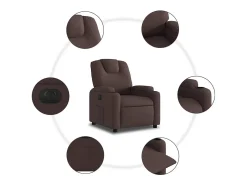 Poltrona* Poltrona elétrica reclinável tecido -escuro SHL725004 Castanho