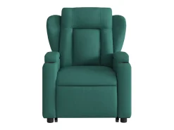 vidaxl Poltrona elétrica reclinável/elevatória tecido -escuro^ Poltrona